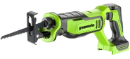 Пила сабельная аккумуляторная GreenWorks GPT-BLRS-1, 24V, без АКБ и ЗУ (1200607)