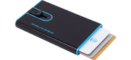 Чехол для кредитных карт Piquadro Blue Square PP4825B2BLR / N черный натур.кожа