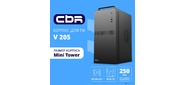 CBR Корпус mATX Minitower V205,  без БП,  1*USB 3.0,  1*USB 2.0,  HD Audio+Mic,  Handle,  каркас металл 1.8мм,   Black [PCC-MATX-V205-WPSU]