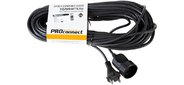 Удлинитель-шнур PROconnect ПВС 2х0.75, 20 м, б / з, 6 А, 1300 Вт, IP20, черный (Сделано в России)