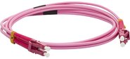 Патч-корд оптический LANMASTER, дуплексный, LC / PC-LC / PC, OM4, LSZH, 2.0 м