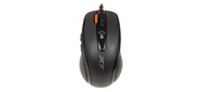 Мышь A4 X-710BK черный оптическая (2000dpi) USB игровая (6but)