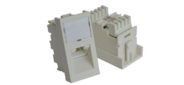 Вставка RJ-45 UTP Cat.5E,  22.5x45 мм угловая,  с маркировкой,  белая