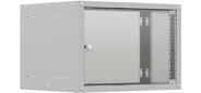 Шкаф коммутационный NTSS LIME  (NTSS-WL6U5545GS) настенный 6U 550x450мм пер.дв.стекл несъемн.бок.пан. 30кг серый 110град.