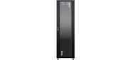Шкаф серверный NTSS Премиум (NTSS-R42U80100GS-BL) напольный 42U 800x1000мм пер.дв.стекл металл 900кг черный 160кг