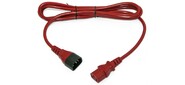Hyperline PWC-IEC13-IEC14-3.0-RD кабель питания монитор-компьютер IEC 320 C13 - IEC 320 C14  (3x1.0),  10A,  прямая вилка,  3 м,  цвет красный