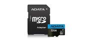 Флеш карта microSD 32GB A-DATA microSDHC Class 10 UHS-I A1 100 / 20 MB / s  (SD адаптер)