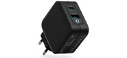 Блок питания TopON TOP-GaN-65WB автоматический 65W 5V-20V 3.25A 2xUSB от бытовой электросети LED индикатор