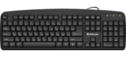 Defender Проводная клавиатура Office HB-910 RU, черный, полноразмерная