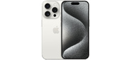 Смартфон Apple A3104 iPhone 15 Pro 256Gb белый титан моноблок 3G 4G 2Sim 6.1" 1179x2556 iOS 17 48Mpix 802.11 a / b / g / n / ac / ax NFC GPS Protect