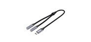 Vention BGPHY Переходник-разветвитель гибкий USB-C M / Jack 3.5 mm F x 2 (Аудио+Микрофон) - 0.3м