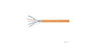 Cabeus UTP-4P-Cat.6a-SOLID-LSZH-OR Кабель витая пара UTP (U / UTP), категория 6A, 4 пары (23 AWG), одножильный, LSZH нг (А)-HF, оранжевый (305 м)