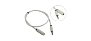 Greenconnect Удлинитель аудио 0.5m jack 3, 5mm / jack 3, 5mm белый,  зеленая окантовка,  ультрагибкий,  28AWG,  M / F,  Premium GCR-STM1662-0.5m,  экран,  стерео