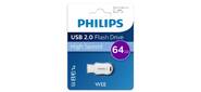 Флеш накопитель 64GB PHILIPS WEE 2.0 64GB,  USB 2.0