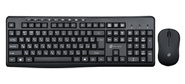 Oklick 225M Клавиатура + мышь клав:черный мышь:черный USB беспроводная