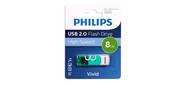 Флеш накопитель 8GB PHILIPS VIVID2.0 8GB,  USB 2.0