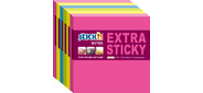 Блок самоклеящийся бумажный Stick`n Extra Sticky 21679 76x76мм 90лист. 70г / м2 неон ассорти  (упак.:6шт)