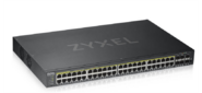 ZYXEL GS1920-48HPv2 Hybrid Smart switch PoE+ Zyxel Nebula Flex, 44xGE PoE+, 4xCombo (SFP / RJ-45 PoE+), 2xSFP, budget PoE 375W, Standalone / cloud management
