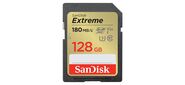 Флеш карта SD 128GB SanDisk SDXC Class 10 V30 UHS-I U3 Extreme 180MB / s