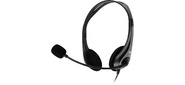 Наушники с микрофоном Оклик HS-M300 черный / серый 1.8м накладные оголовье (1876323)