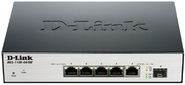 D-Link DGS-1100-06 / ME / A1A 5-ports UTP 10 / 100 / 1000Mbps + 1-port 1000Mbps SFP,  Layer 2 EasySmart Gigabit Switch,  11”