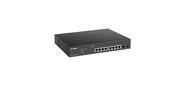 D-Link DGS-1100-10MPPV2 / A3A, L2 Smart Switch with 8 10 / 100 / 1000Base-T ports and 2 1000Base-X SFP ports (6 PoE ports 802.3af / 802.3at (30 W), 2 ports 802.3af / 802.3at / 802.3bt (90W), PoE Budget 242 W).8K