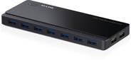 TP-Link UH720 Концентратор,  7 портов USB 3.0 Hub with 2 power charge ports  (2.4A Max),  Desktop,  a 12V / 4A Power Adapter included