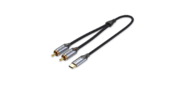 Переходник-разветвитель Vention гибкий USB-C M / 2RCA M - 1.5м