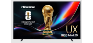 Hisense 116UXQ Телевизор Mini-LED 116'', Ultra HD, Mini LED, Local Dimming Zones 3584, Smart (VIDAA U9), Anti-Reflection PRO, пиковая яркость 4000 нит, 165Гц, Game Mode PRO, FreeSync Premium PRO, 6.2.2 1102W, 3 HDMI, 2 USB, безрамочный экран, алюминий / угольно серый, (2025)