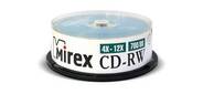 Диск CD-RW Mirex 700 Mb,  12х,  Cake Box  (25),   (25 / 300)