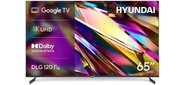 Телевизор LED Hyundai 65" H-LED65BU7011 Google TV Frameless Metal черный / черный 4K Ultra HD 60Hz DVB-T DVB-T2 DVB-C DVB-S DVB-S2 USB WiFi Smart TV