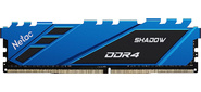 Модуль памяти DDR4 DIMM 8Gb PC25600,  3200Mhz,  Netac Shadow NTSDD4P32SP-08B  C16 Blue,  с радиатором