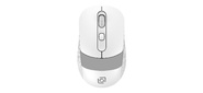 Мышь Оклик 310MW белый / серый оптическая  (3200dpi) беспроводная USB для ноутбука  (3but)