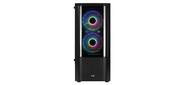Корпус MidTower AeroCool Quantum-G-BK-v2 (черный) без Б / п, ATX 3FRGB Fan on front panel