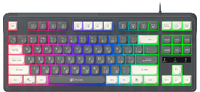 Клавиатура Оклик 711G серый / белый USB Multimedia for gamer LED  (1790385) кабель 1.5м