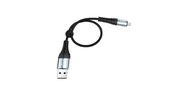 HOCO HC-10543 X38 /  USB кабель Micro /  1m /  2.4A /  Нейлон /  Black