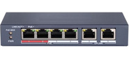 Коммутатор Hikvision HiWatch DS-S604P неуправляемый