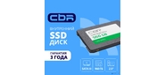 CBR SSD-960GB-2.5-LT22, Внутренний SSD-накопитель, серия "Lite", 960 GB, 2.5", SATA III 6 Gbit / s, SM2259XT, 3D TLC NAND, R / W speed up to 550 / 520 MB / s, TBW (TB) 480