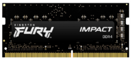 Kingston DRAM 16GB 2666MHz DDR4 CL15 SODIMM 1Gx8 FURY Impact EAN: 740617318579