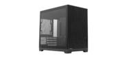 HSPD M211-TGBK Корпус без блока питания,  Mesh Mini-tower,  Black,  TG,  0.7 SPCC,  no fans, mATX,  mITX,  175 / 330 / 150mm,  2x2.5",  1x3.5",  4xPCI,  2xUSB-A 3.0,  ARGB strip,  336x211x350mm