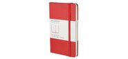 Блокнот Moleskine CLASSIC QP012R Pocket 90x140мм 192стр. нелинованный твердая обложка фиксирующая резинка красный