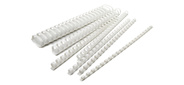 Пружины для переплета пластиковые Silwerhof d=6мм 2-20лист A4 белый  (100шт)  (1373584)
