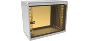 Шкаф коммутационный Suprlan  (05-1090) настенный 9U 600x350мм пер.дв.стекл направл.под закл.гайки RAL 7035 285мм 15кг 500мм