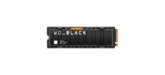 WD SSD Black SN850X,  1.0TB,  M.2 (22x80mm),  NVMe,  PCIe 4.0 x4,  3D TLC,  R / W 7300 / 6300MB / s,  IOPs 800 000 / 1 100 000,  TBW 600,  DWPD 0.3,  with Heat Spreader  (12 мес.)