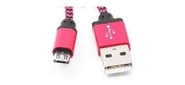 Gembird Кабель USB 2.0 Cablexpert CC-mUSB2pe1m,  AM / microBM 5P,  1м,  нейлоновая оплетка,  алюминиевые разъемы,  фиолетовый,  пакет