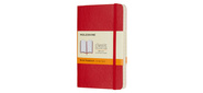 Блокнот Moleskine CLASSIC SOFT QP611F2 90x140мм 192стр. линейка мягкая обложка фиксирующая резинка красный