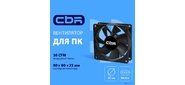 CBR Вентилятор для корпуса CBR-CF-8025-1600B, 80*80*25мм, 3-pin+molex, 1600 RPM, 30 CFM, 24.6 dBA