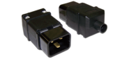 Вилка Lanmaster IEC 60320 C20 16A 250V разборная черная