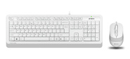 Клавиатура + мышь A4 Fstyler F1010 клав:белый / серый мышь:белый / серый USB