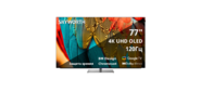 Телевизор OLED Skyworth 77" 77SXF9850 черный / серебристый 4K Ultra HD 120Hz DVB-T DVB-T2 DVB-C DVB-S DVB-S2 USB WiFi Smart TV